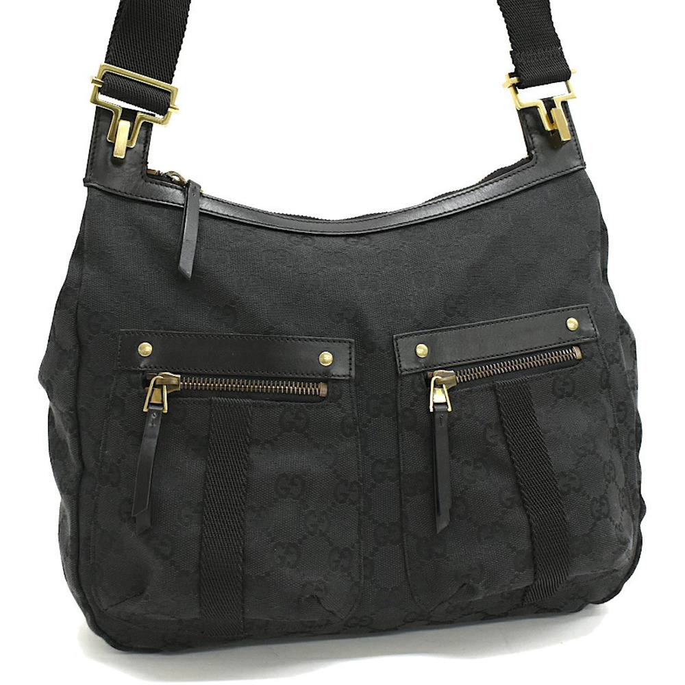 Gucci Crossbody Bag GG Canvas Jacquard Black